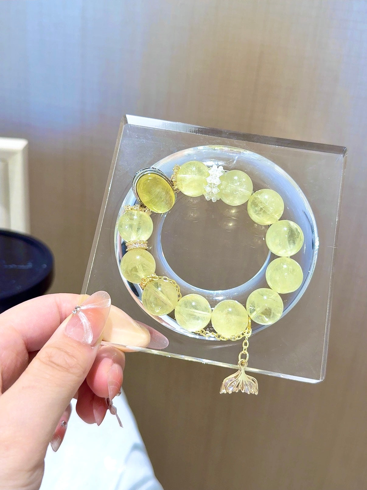 ▫️▪️ Citrine yellow lepidolite magic box bracelet